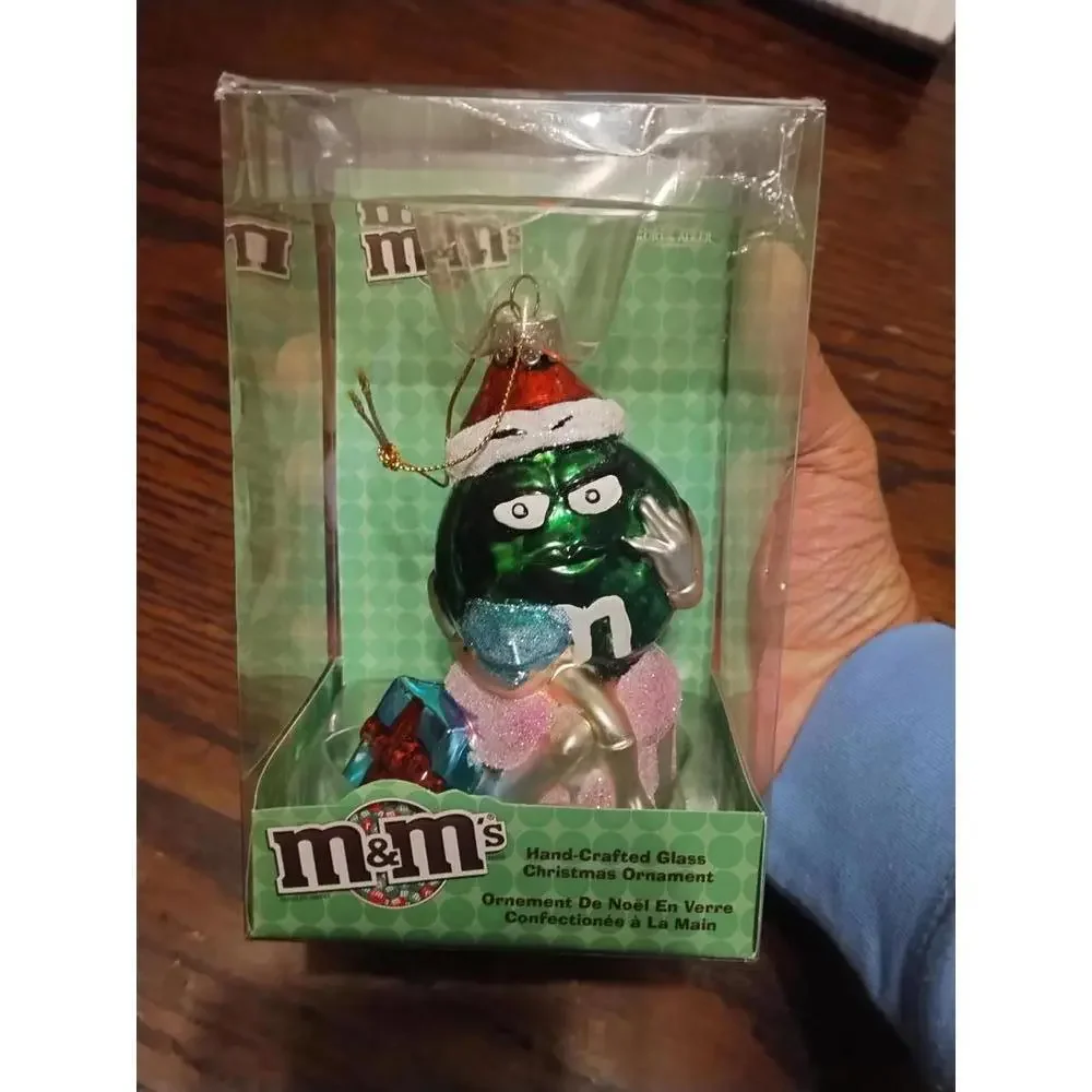 Y2K Kurt Adler Grenn M&M Christmas Ornaments